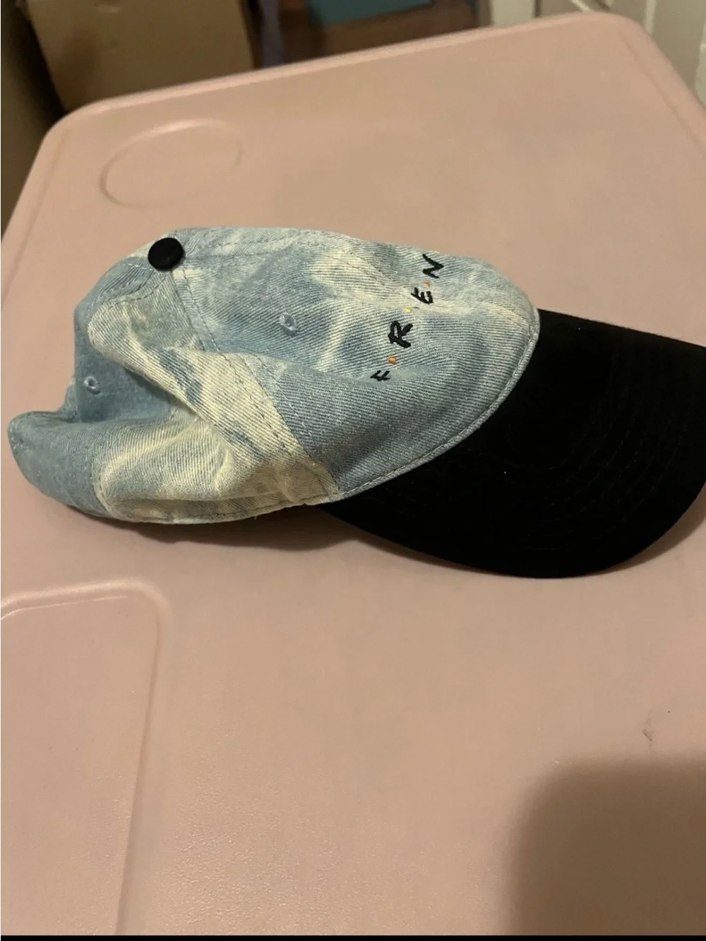 Friends TV Show Tie Dye Denim Baseball Cap Hat